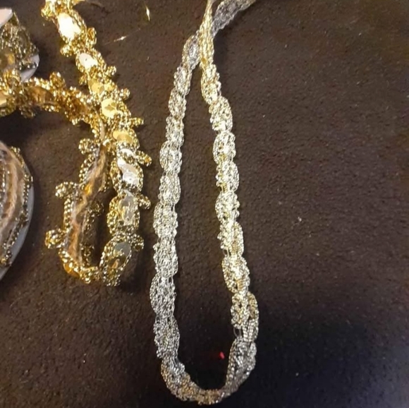 Lot of Gold Rolls Sewing Gimp Sequin Sewing Notion Trim Beautiful - Picture 10 of 13